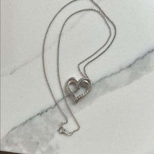 Elegant Silver Heart Necklace